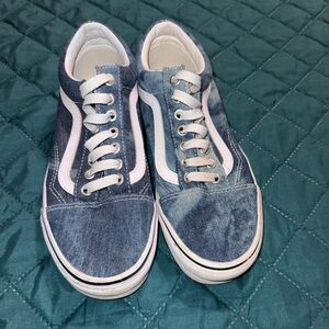 Blue and White Sneakers